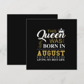 Invitation Cette Reine Est Née En Août Cadeau D'anniversaire (Devant / Derrière)
