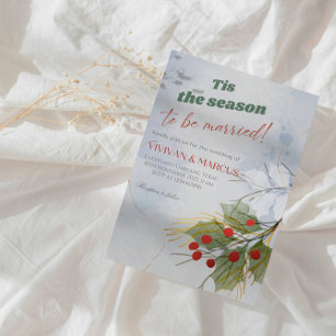 Invitation Cette saison pour être marié Mariage de Noël