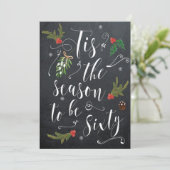 Invitation Cette saison sera de soixante fêtes de Noël (Debout devant)