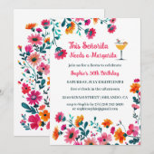 Invitation Cette Señorita a besoin d'une fête d'anniversaire  (Devant / Derrière)