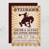 Invitation CG Yeehaw Rowdy Rowdy Rowdy Orange (Devant / Derrière)