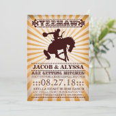 Invitation CG Yeehaw Rowdy Rowdy Rowdy Orange (Debout devant)