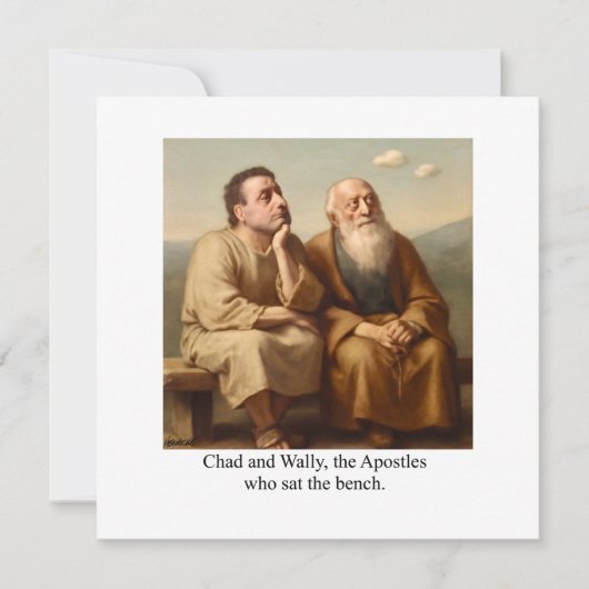 Invitation Chad et Wally, les apôtres qui étaient assis sur l (Devant)