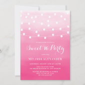 Invitation Chaîne blanche éclaire rose Ombre doux 16 Partie (Devant)