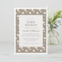 Chaîne Boho Daisy Motif Floral Baby shower Taupe