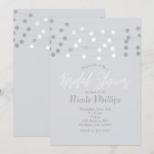 Invitation Chaîne d'argent blanc illumine Fête des mariées mo (Devant / Derrière)