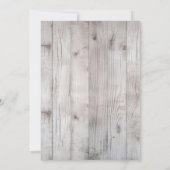 Invitation Chaîne de bois rustique éclaire la Fête des mariée (Dos)