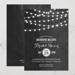 Invitation Chaîne de charbon illumine la douche nuptiale Invi