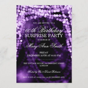 Invitation Chaîne de fête d'anniversaire de surprise Lumière