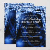 Invitation Chaîne de fête d'anniversaire Surveval Lights Blue (Devant / Derrière)