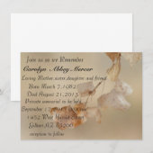 Invitation Chaîne de feuilles dorés (Devant / Derrière)