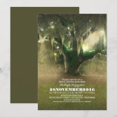 Invitation Chaîne de lumière Fête des mariées de chêne rustiq (Devant / Derrière)