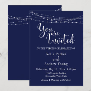 Invitation Chaîne de lumière sur le Mariage "Vous êtes invité