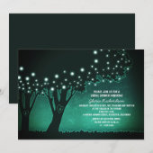 Invitation Chaîne de lumières arbre rustique nuptiale douche (Devant / Derrière)