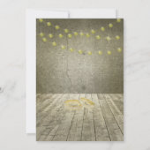 Invitation Chaîne de lumières Arrière - plan rustique (Dos)