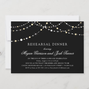 Invitation Chaîne de lumières Dîner de répétition