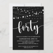 Invitation Chaîne De Lumières, Garland Léger, 40e Anniversair (Devant)