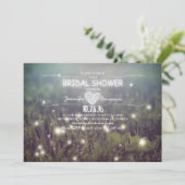 Invitation chaîne de lumières lucioles douche nuptiale rustiq (Debout devant)