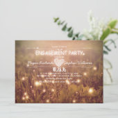 Invitation chaîne de lumières lucioles fête d'engagement rust (Debout devant)