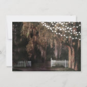 Invitation Chaîne de lumières Mariage de chêne rustique Invit (Dos)