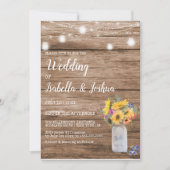 Invitation Chaîne de lumières | Mason Jar Mariage (Devant)