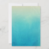 Invitation Chaîne de mariage de plage lumières aquarelle avec (Dos)