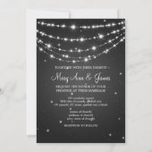 Invitation Chaîne de mariage élégante noire (Dos)