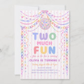 Invitation Chaîne de papier pastel Disco Two Much Fun 2e anni (Devant)