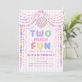 Invitation Chaîne de papier pastel Disco Two Much Fun 2e anni (Debout devant)
