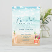 Invitation Chaîne de plage cocktails nuptiale (Debout devant)