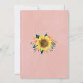 Invitation Chaîne de tournesol rustique Mariage floral (Dos)