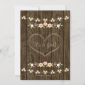 Invitation Chaîne d'éclat rousse Automne Baby shower rustique (Dos)