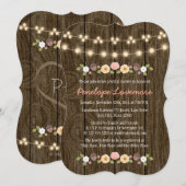 Invitation Chaîne d'éclat rousse Automne Fête des mariées rus (Devant / Derrière)