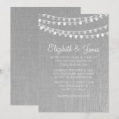 Invitation Chaîne d'invitations de mariage par lumière (Devant / Derrière)