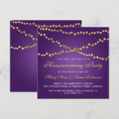 Invitation Chaîne d'or de la fête de réchauffement ménager (Devant / Derrière)