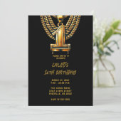 Invitation Chaîne en or 1 Goutte #1 Fête d'anniversaire (Debout devant)