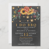 Invitation Chaîne Fleurs de soleil Je fais BBQ Couples Douche (Devant)