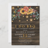 Invitation Chaîne Fleurs de soleil Je fais BBQ Couples Douche (Devant)