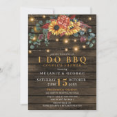 Invitation Chaîne Fleurs de soleil Je fais BBQ Couples Douche (Devant)