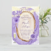 Invitation Chaîne Florale De Lavande De Fête des mariées Lumi (Debout devant)