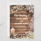 Invitation Chaîne Lights Bougies et Mariage Enchanteur de den (Devant)