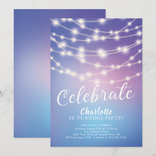 Invitation Chaîne Lights Célébrer l'invitation d'anniversaire
