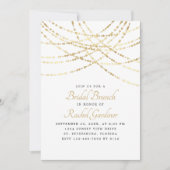 Invitation Chaîne Lights Gold Elegant Bridal Brunch (Devant)