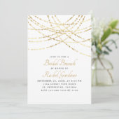 Invitation Chaîne Lights Gold Elegant Bridal Brunch (Debout devant)