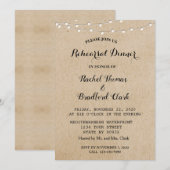 Invitation Chaîne Lights Mariage Dîner de répétition personna (Devant / Derrière)