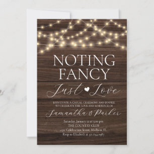 Invitation Chaîne Lights Rustique Rien Fancy Just Love