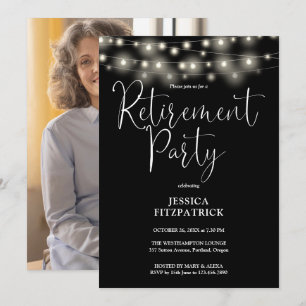 Invitation Chaîne Lights Script Photo Party Retraite