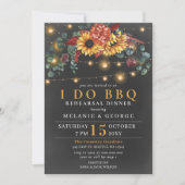Invitation Chaîne Lights Sunflowers I DO BBQ Dîner de répétit (Devant)