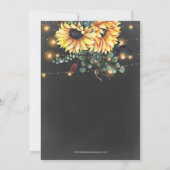 Invitation Chaîne Lights Sunflowers I DO BBQ Dîner de répétit (Dos)