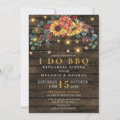 Invitation Chaîne Lights Sunflowers I DO BBQ Dîner de répétit (Devant)